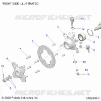 SUSPENSION AVANT HUB, KNUCKLE AND BRAKE DISC