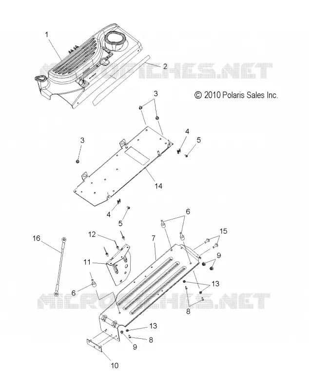 CHASSIS, PROTECTION D'EMBRAYAGE AND COVER