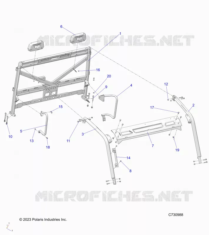 CHASSIS, CAB CADRE