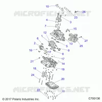 ENGINE, CRANKCASE AND VILEBREQUIN
