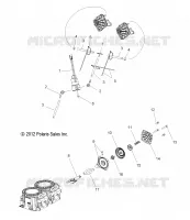 ENGINE, ECHAPPEMENT VALVES AND SOLENOID