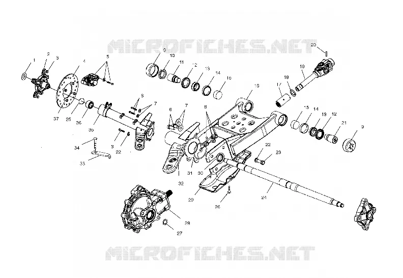 BRAS OSCILLANT/REAR SUPPORT PONT