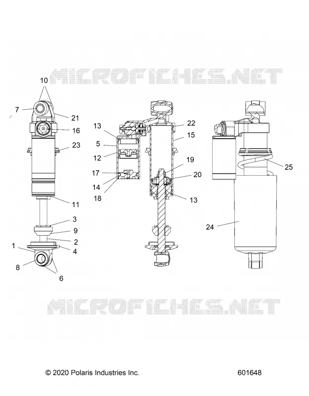 SUSPENSION, AMORTISSEUR AVANT TRACK