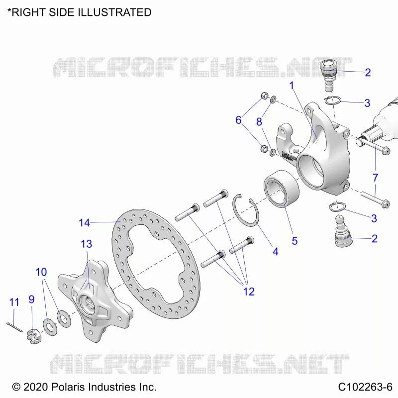 SUSPENSION AVANT HUB, KNUCKLE AND BRAKE DISC
