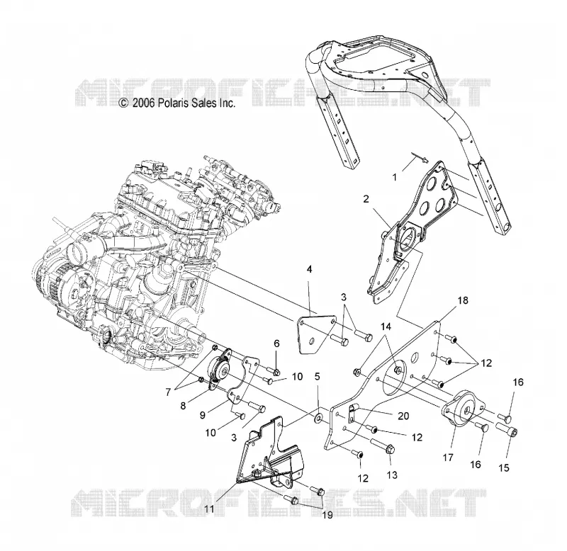 MOTEUR, MOUNTING, LH