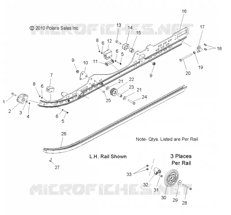 SUSPENSION, FIXATION RAIL, U.S.