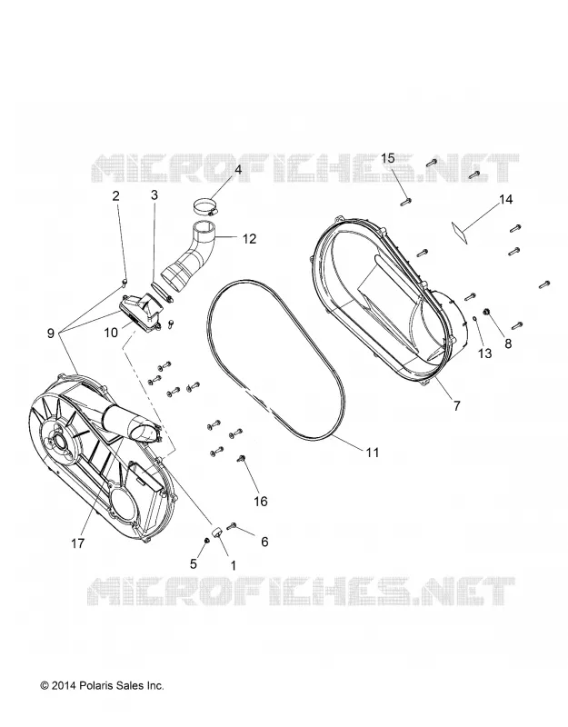 SYSTÈME DE TRANSMISSION, CLUTCH COVER AND DUCTING