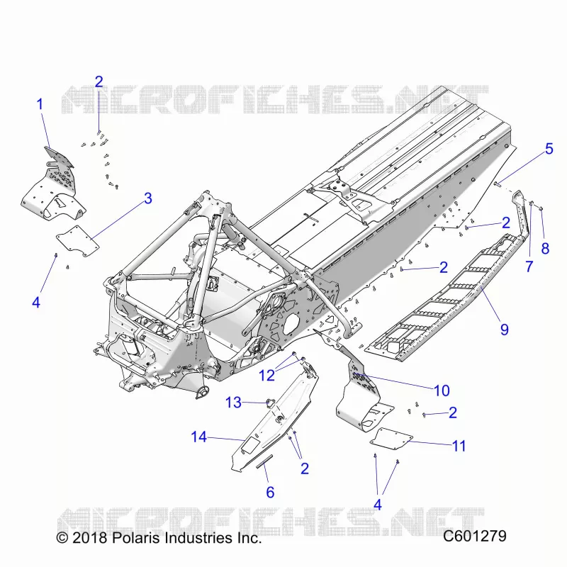 CHASSIS, PROTECTION D'EMBRAYAGE/FOOTRESTS/RUNNING BOARDS