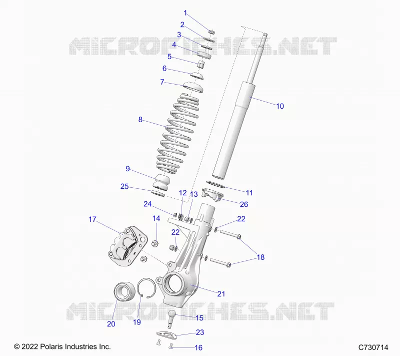 SUSPENSION, JAMBE DE FORCE AVANT