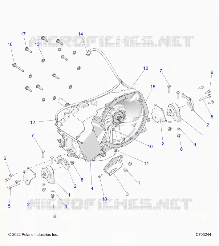 SYSTÃˆME DE TRANSMISSION, GEARCASE, MAIN, MOUNTING