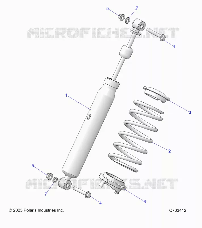 SUSPENSION, AMORTISSEUR AVANT