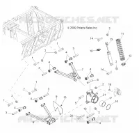 SUSPENSION, A-ARMS, MID DRIVE AND TRANSMISSION ARRIERE
