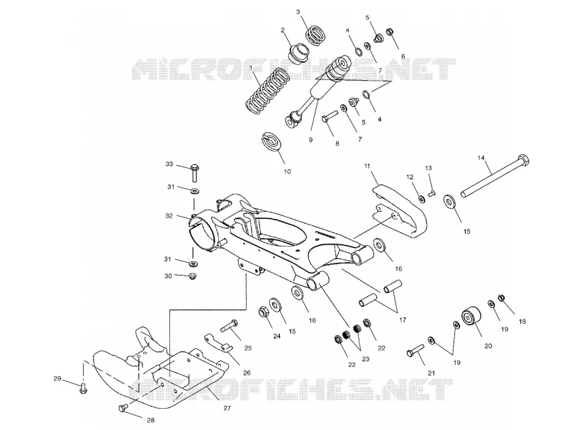 BRAS OSCILLANT and AMORTISSEUR ARRIERE