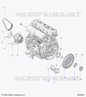 ENGINE, ALTERNATEUR, FLYWHEEL, AND STARTER