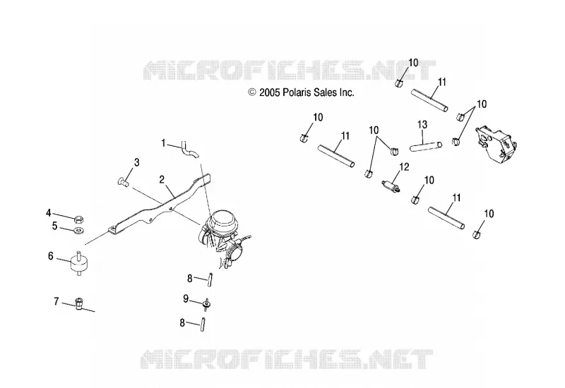 CARBURATEUR MOUNTING AND POMPE A CARBURANT/LINES