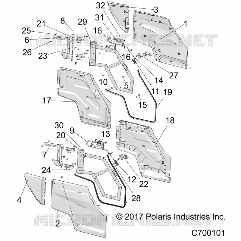 PORTES, REAR