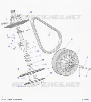 SYSTÃˆME DE TRANSMISSION, SECONDARY CLUTCH