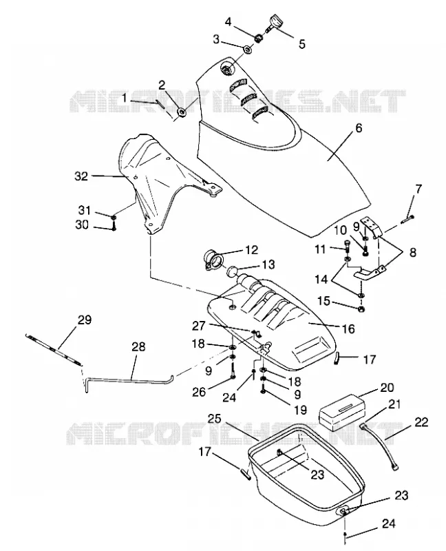 COFFRE AVANT SL 900 B964291 and  Intl. SL 900 I964291 (4935583558A008)