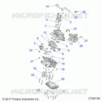 ENGINE, CRANKCASE AND VILEBREQUIN