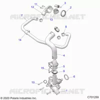 MOTEUR, WATERPUMP AND BYPASS