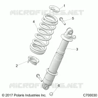 SUSPENSION, REAR SUPPORT AMORTISSEUR 