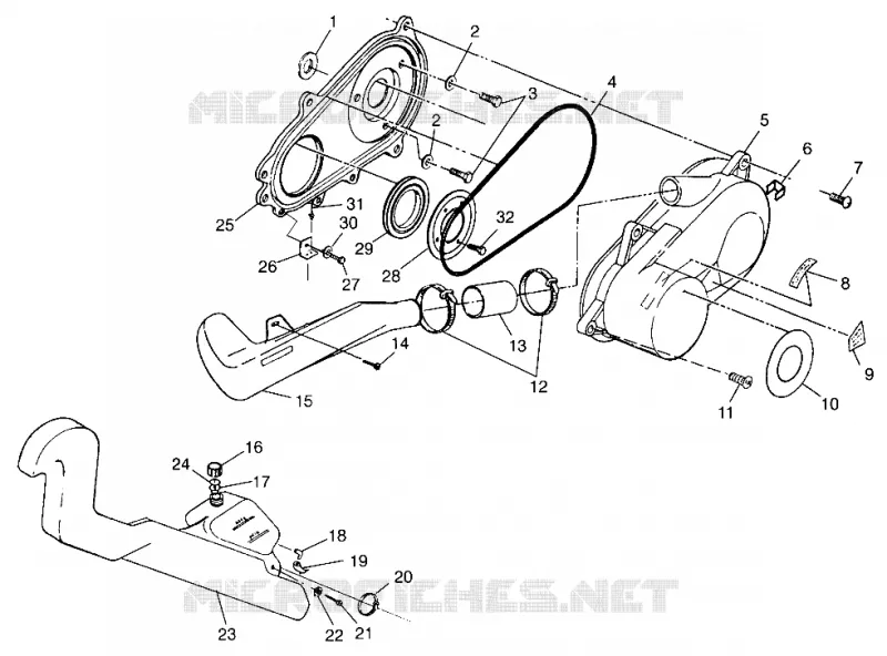 COUVERCLE D'EMBRAYAGE Scrambler 400L W97BC38C (4939893989C006)