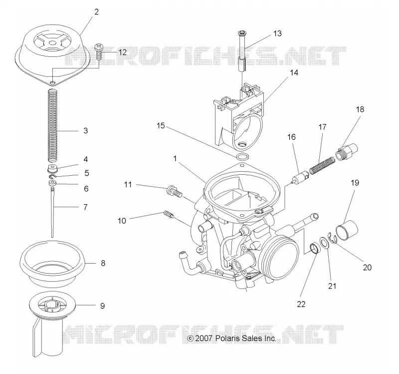 MOTEUR, CARBURATEUR, UPPER