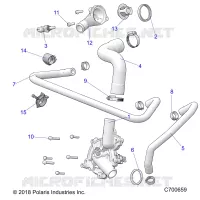 MOTEUR, WATERPUMP AND BYPASS