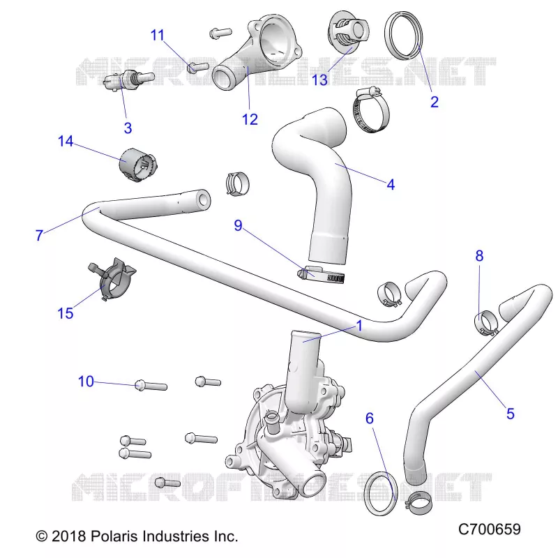 MOTEUR, WATERPUMP AND BYPASS