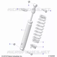 SUSPENSION, AMORTISSEUR AVANT