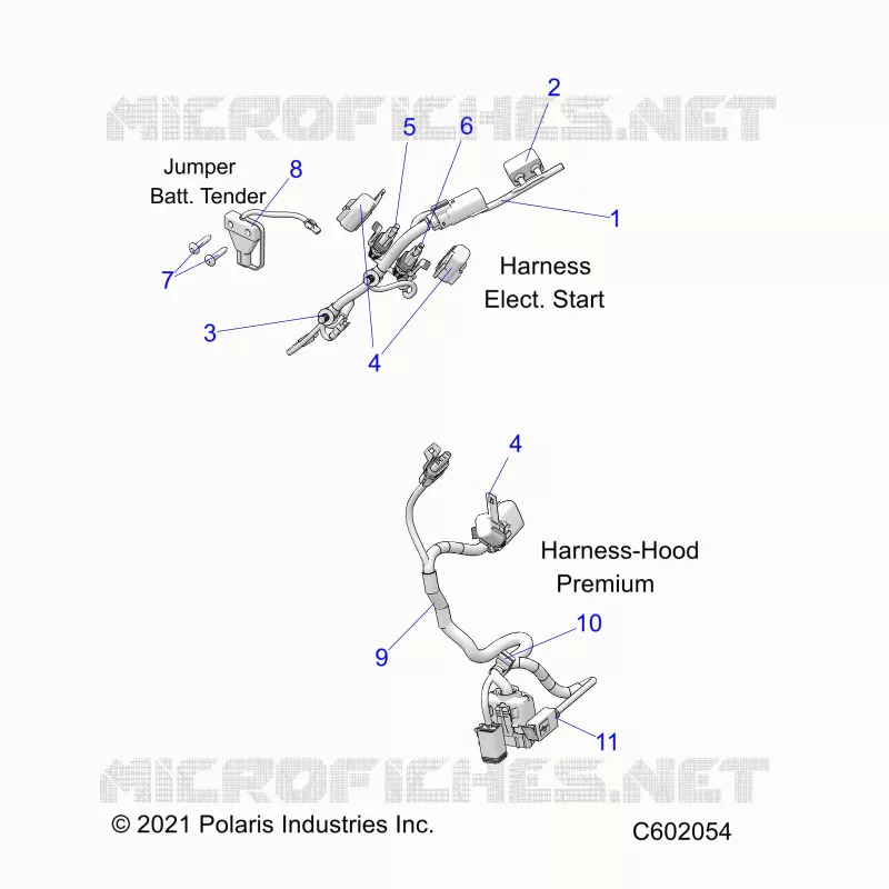 ELECTRICITE, WIRE HARNESS, HOOD, ELEC. START