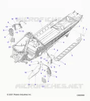 CHASSIS, PROTECTION D'EMBRAYAGE, FOOTRESTS, AND RUNNING BOARDS