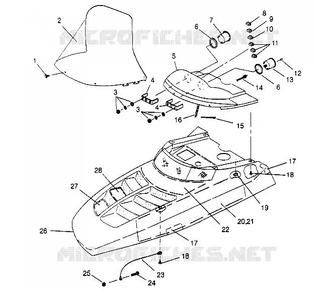 CAPOT  500 EFI 0952774, EFI SKS 0952574,   EFI SKS PT 0952974, and (4929052905A014)