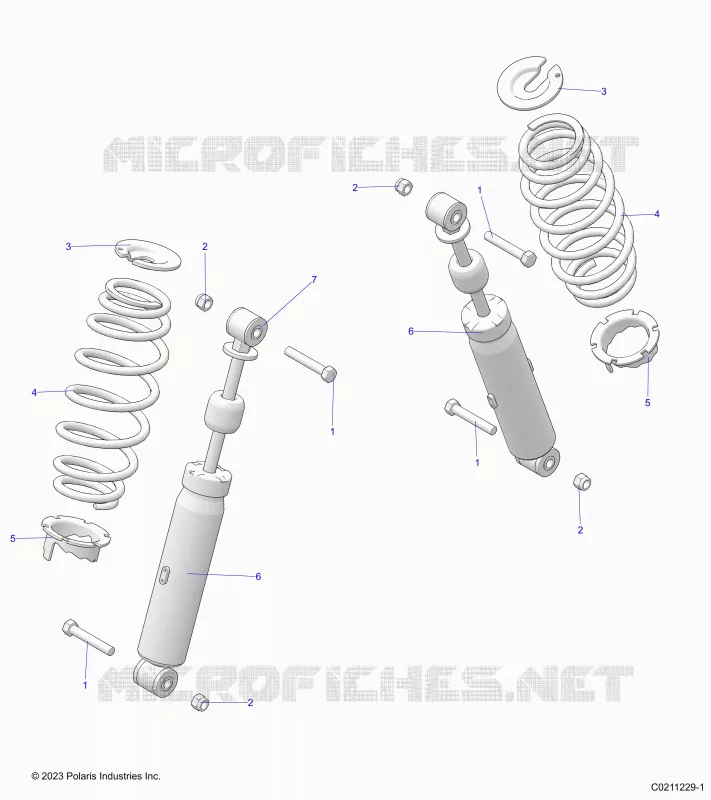 SUSPENSION ARRIERE SHOCK AND MOUNTING