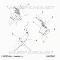 CHASSIS, PROTECTION D'EMBRAYAGE AND FOOTRESTS