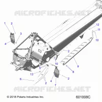 CHASSIS, PROTECTION D'EMBRAYAGE, FOOTRESTS, AND RUNNING BOARDS