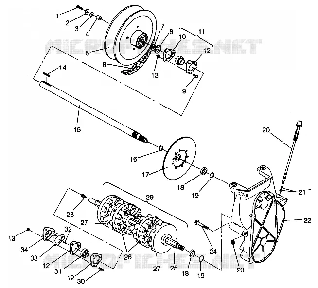 SYSTÈME DE TRANSMISSION ASSEMBLY STORM 0940782 AND STORM SKS 0940582 (4925032503017A)