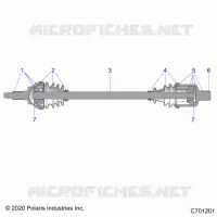 SYSTÃˆME DE TRANSMISSION, FRONT HALF SHAFT