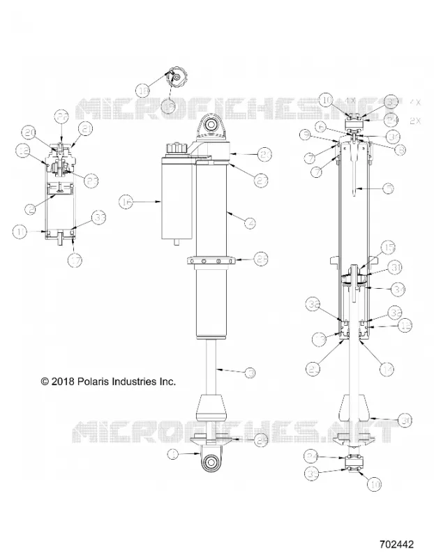 SUSPENSION AVANT SHOCK INTERNALS