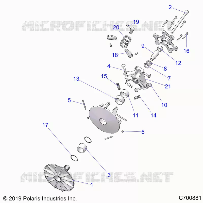 SYSTÃˆME DE TRANSMISSION, PRIMARY CLUTCH