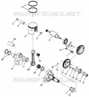 PISTON ET VILEBREQUIN (SPORT) SPORT 400L W97BA38C (4940124012C014)