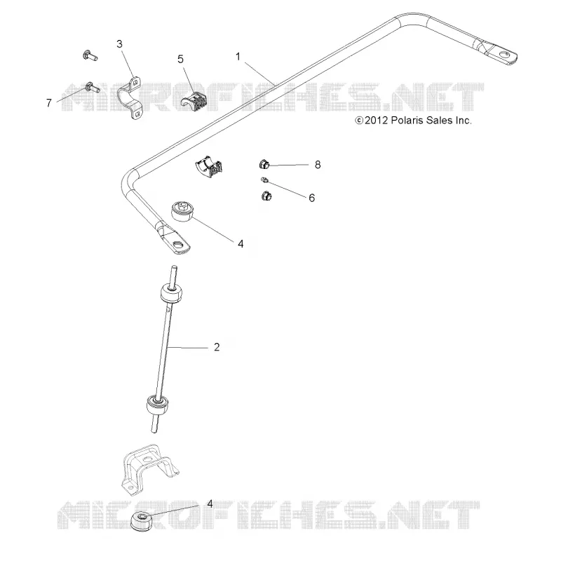SUSPENSION, BARRE DE TORSION, REAR
