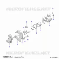 BRAKES, BRAKE ETRIER DE FREIN AVANT (TO 8/16/2021)