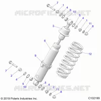 SUSPENSION, AMORTISSEUR AVANT