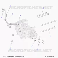 SYSTÃˆME DE TRANSMISSION, GEARCASE, REAR, MOUNTING
