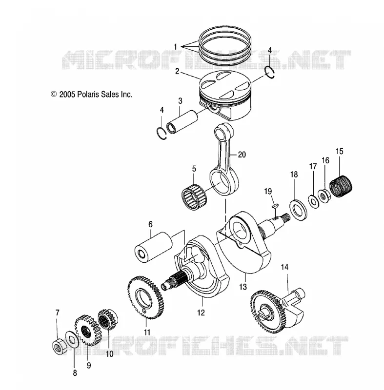 MOTEUR, VILEBREQUIN AND PISTON