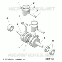 ENGINE, PISTON ET VILEBREQUIN