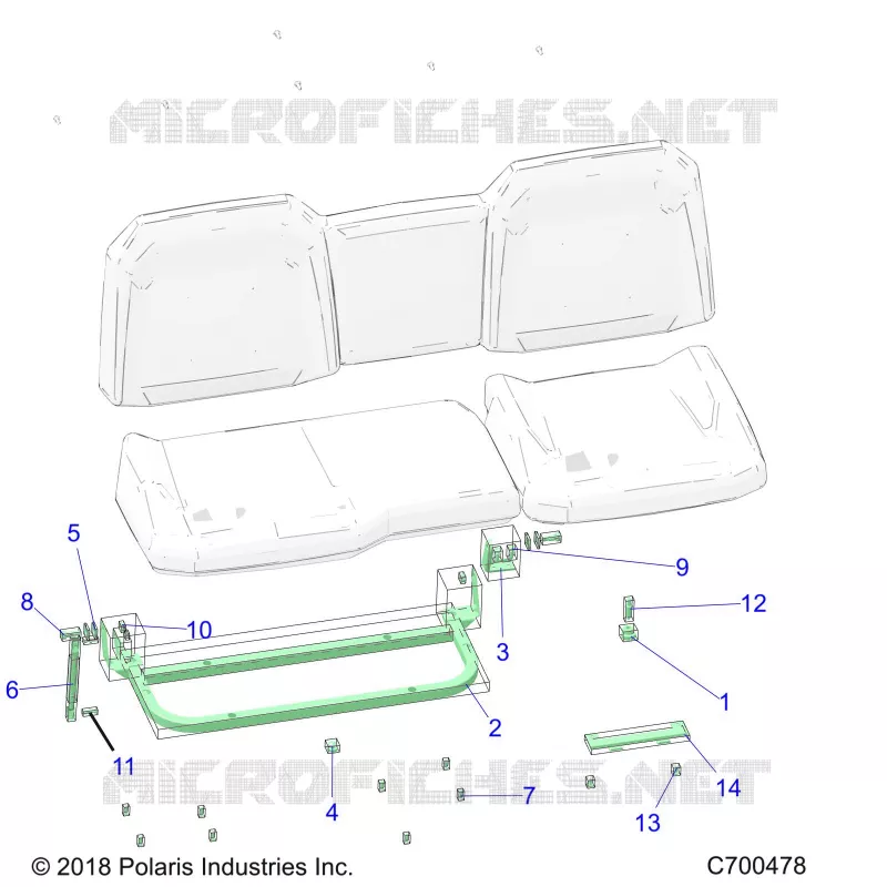 SIEGE ASM. REAR FRAME