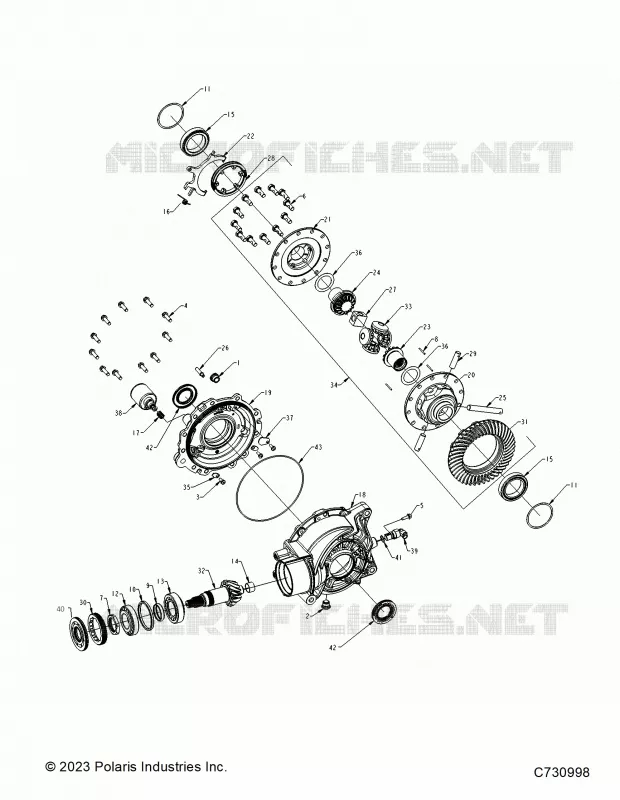 SYSTÃˆME DE TRANSMISSION, REAR GEARCASE INTERNALS