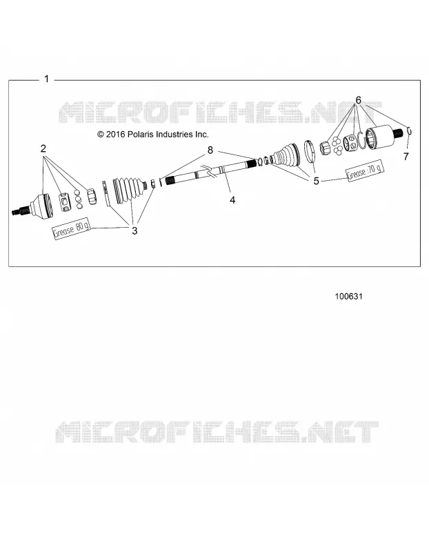 DRIVE TRAIN, ARBRE DE TRANSMISSION ARRIERE